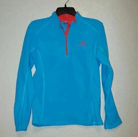 CAMEL CROWN Womens Half Zip Polar Fleece Pullover Long Sleeve Blue Size Medium - Picture 1 of 8